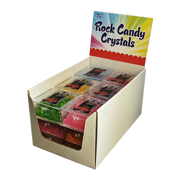 Rock candy in a shop box